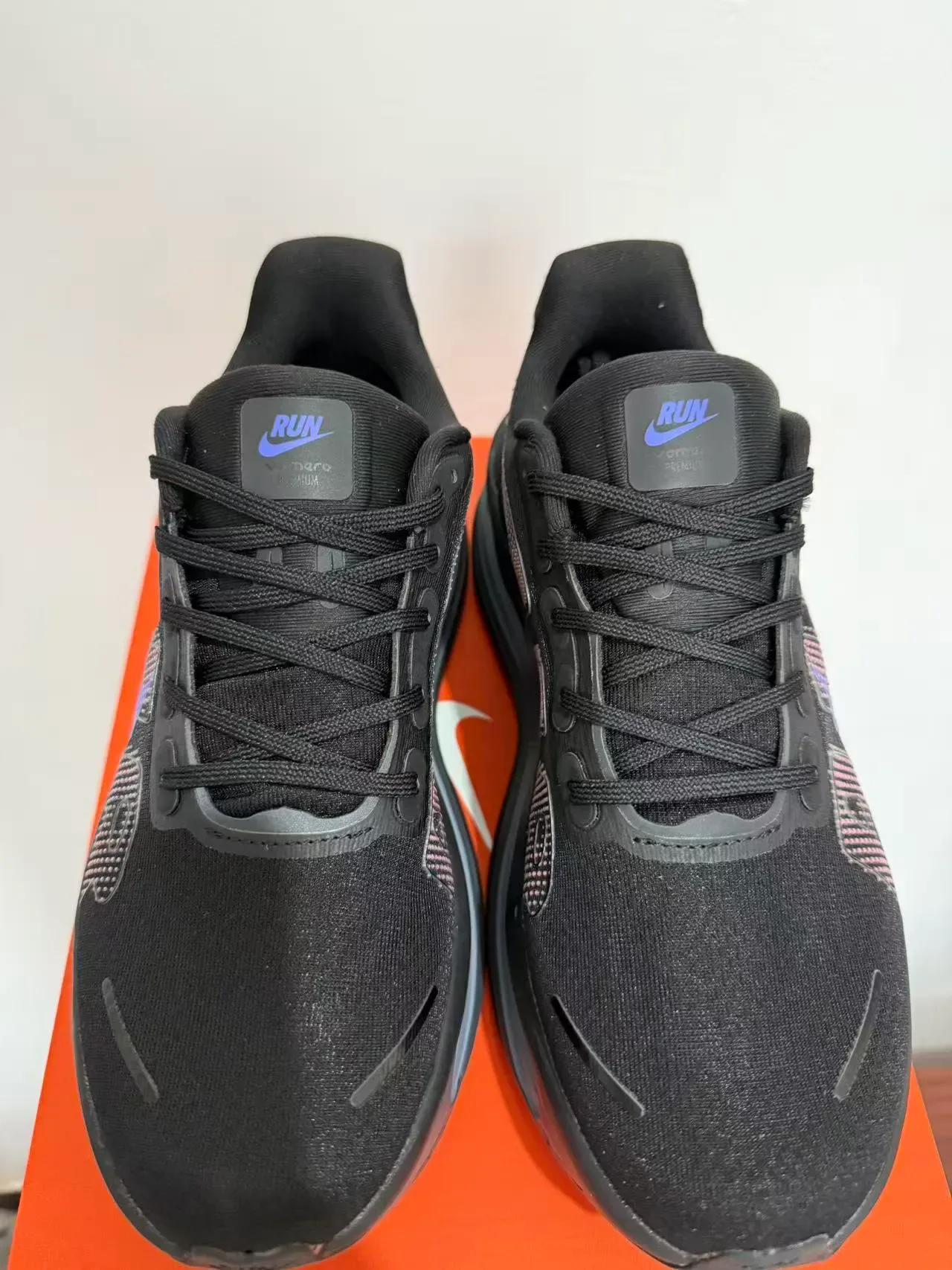 Nike Noir Violet Longueur Complète Visible Unité Air Matière Mesh Ingénierée Supérieure Chaussures de Running 3
