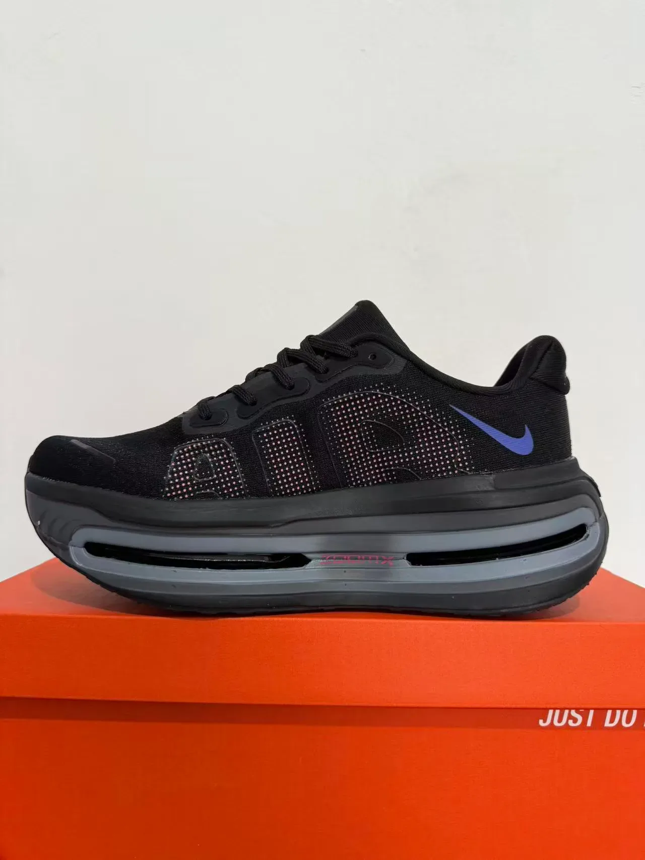 Nike Noir Violet Longueur Complète Visible Unité Air Matière Mesh Ingénierée Supérieure Chaussures de Running 5