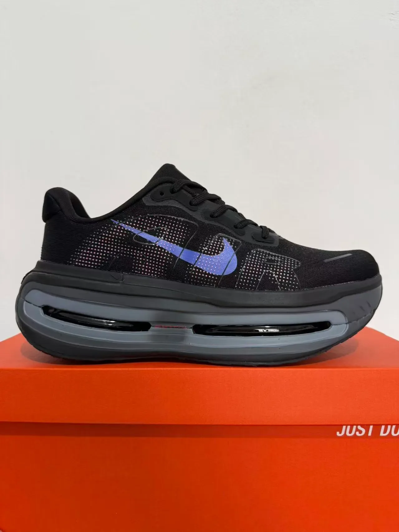 Nike Noir Violet Longueur Complète Visible Unité Air Matière Mesh Ingénierée Supérieure Chaussures de Running 6