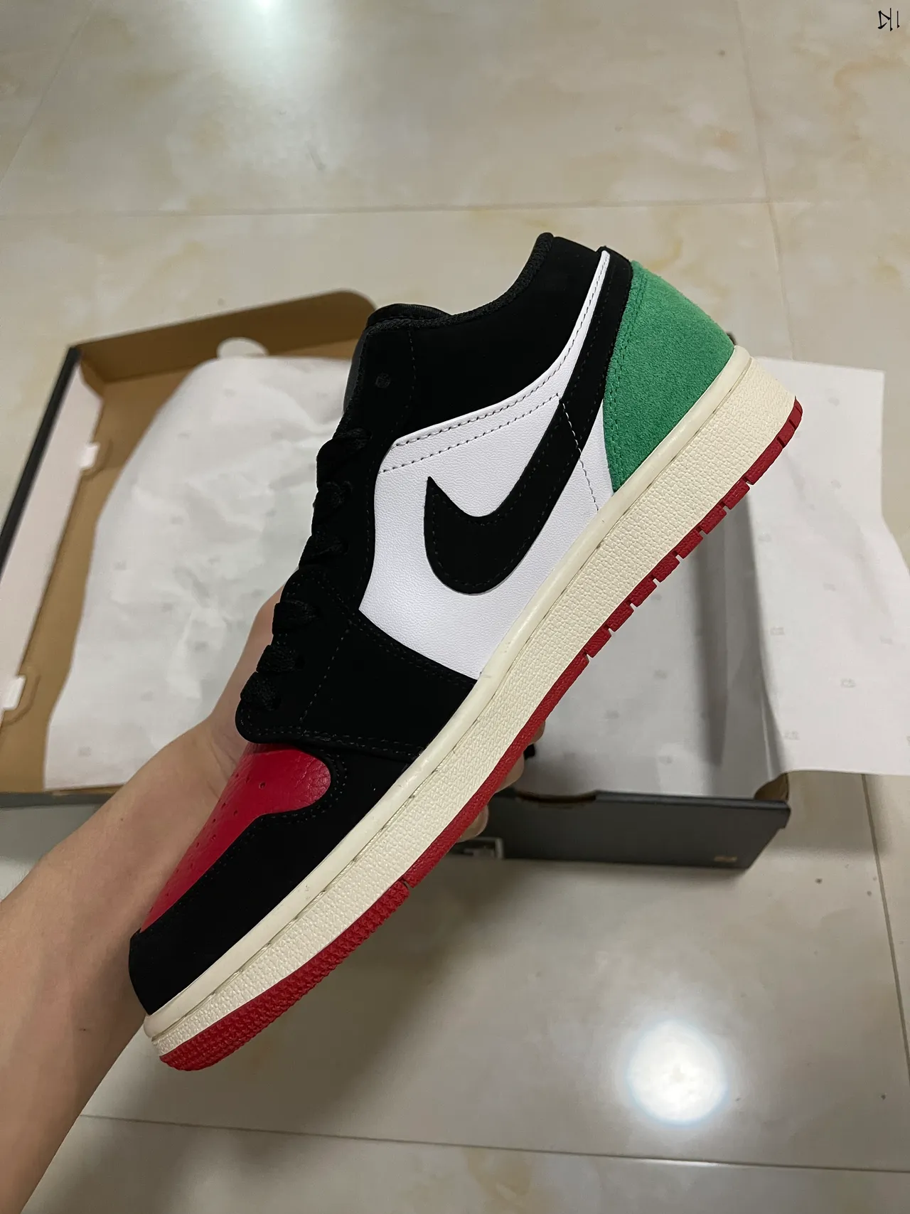 Nike Black Red Low-Top Suede And Leather Paneling Lifestyle Sneakers 5