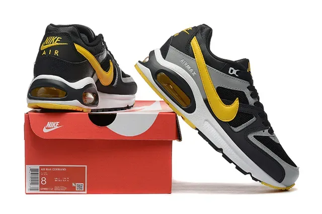 Chaussures Nike Air Unit Lifestyle Noir Jaune Malla Layered Synthétique Talon Visible 2