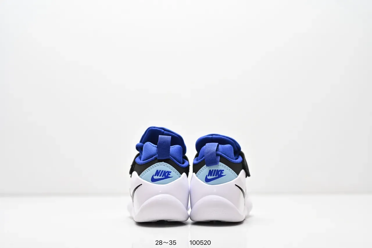 Nike Blue Black Low-Top Velcro Strap Closure Lifestyle Sneakers 18
