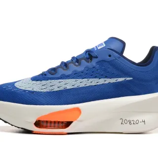 Nike Chaussures de Running Bleu Orange Partie Supérieure en Tricot Ingénierie Visible Forefoot Air Unit