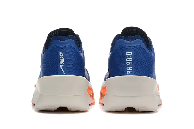 Nike Blue Orange Engineered Knit Upper Visible Forefoot Air Unit Running Shoes 3