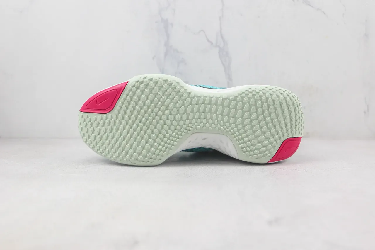 Nike Chaussures de running bleu et rose upper knit ZoomX midsole 8