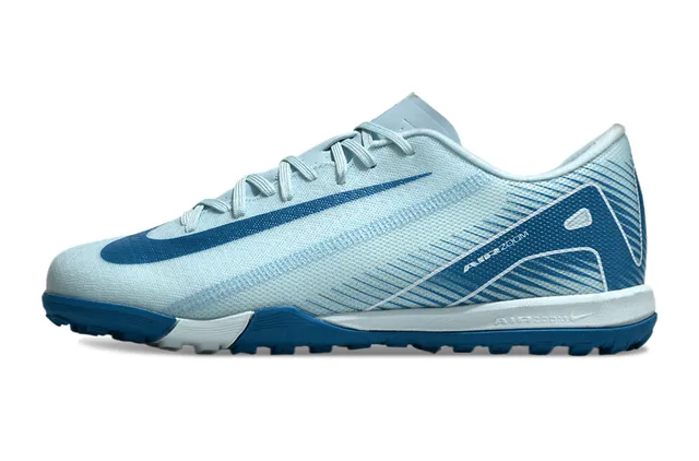 Nike Blue White Lightweight Mesh Upper Color Blocking Turf Soccer Shoes 7