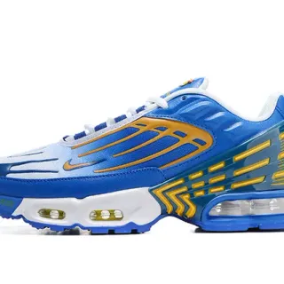 Nike Blue Yellow Layered Synthetic Cage Visible Air Cushioning Lifestyle Sneakers