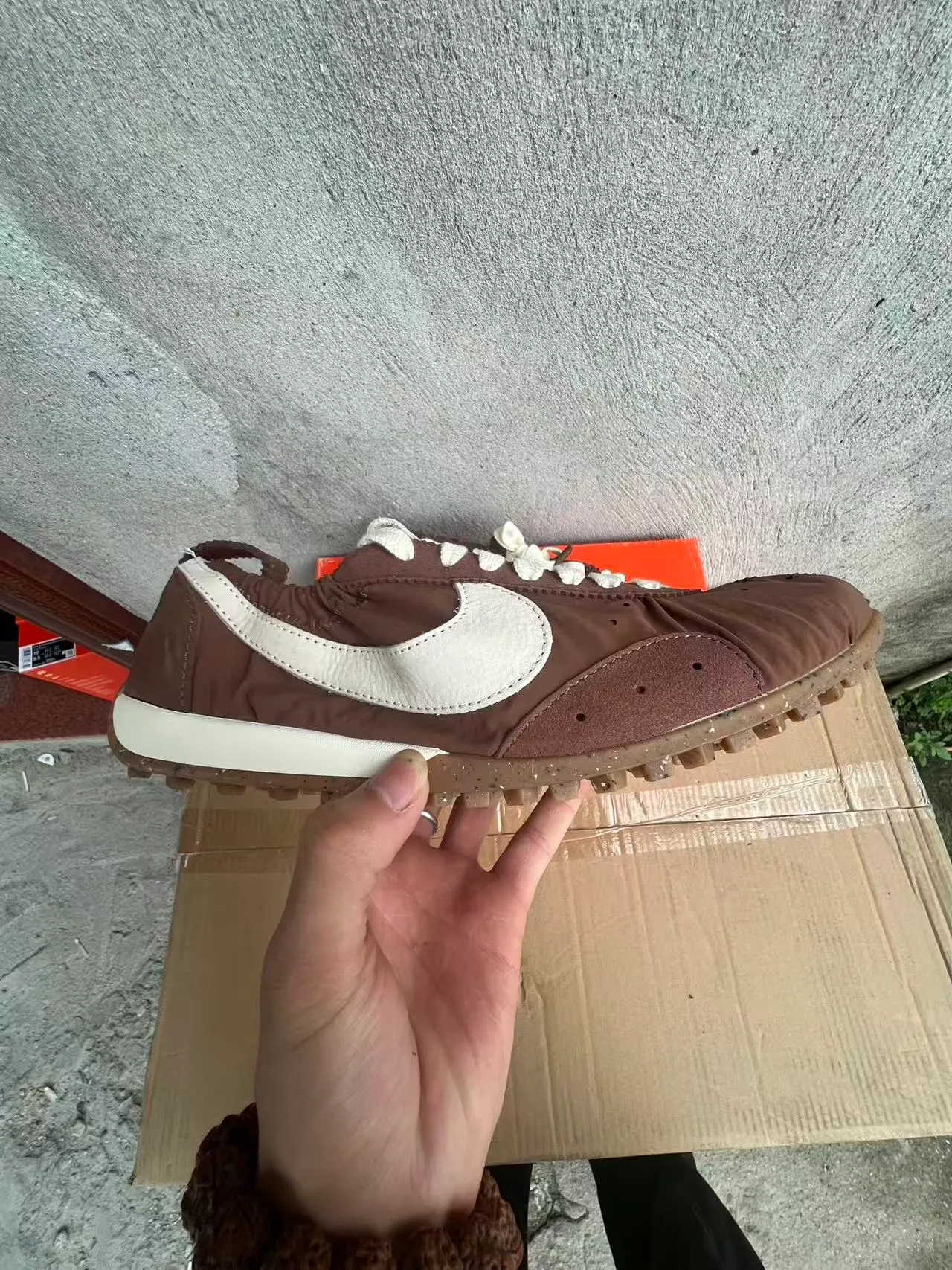 Nike Brown and White Lifestyle Sneaker 7