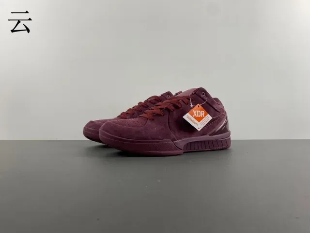Nike Burgundy Gold Suede Upper Perforated Toebox Sneakers 11