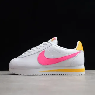 Nike Cortez Branco Rosa Amarelo Tênis lifestyle