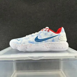 Nike Cosmic Unity White Blue Knit Upper Tie-Dye Cloud Pattern Basketball Shoes