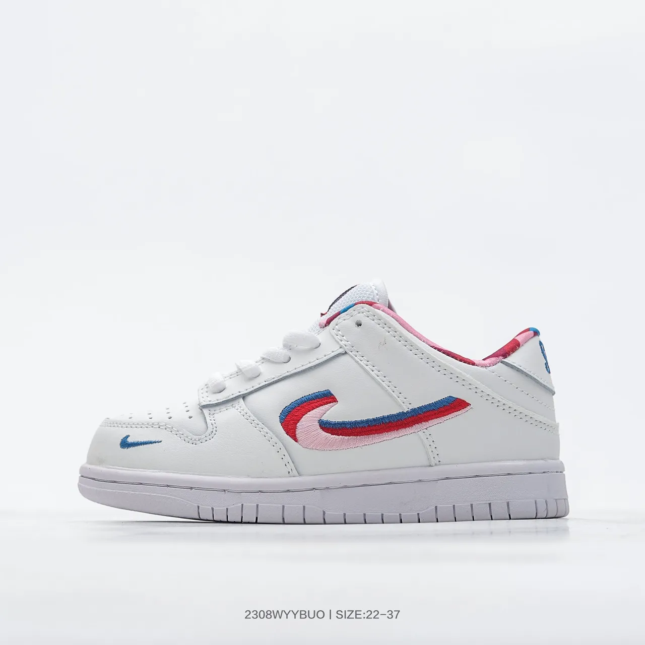 Nike Dunk Low Beige Black Light Blue Skateboard Shoes 7