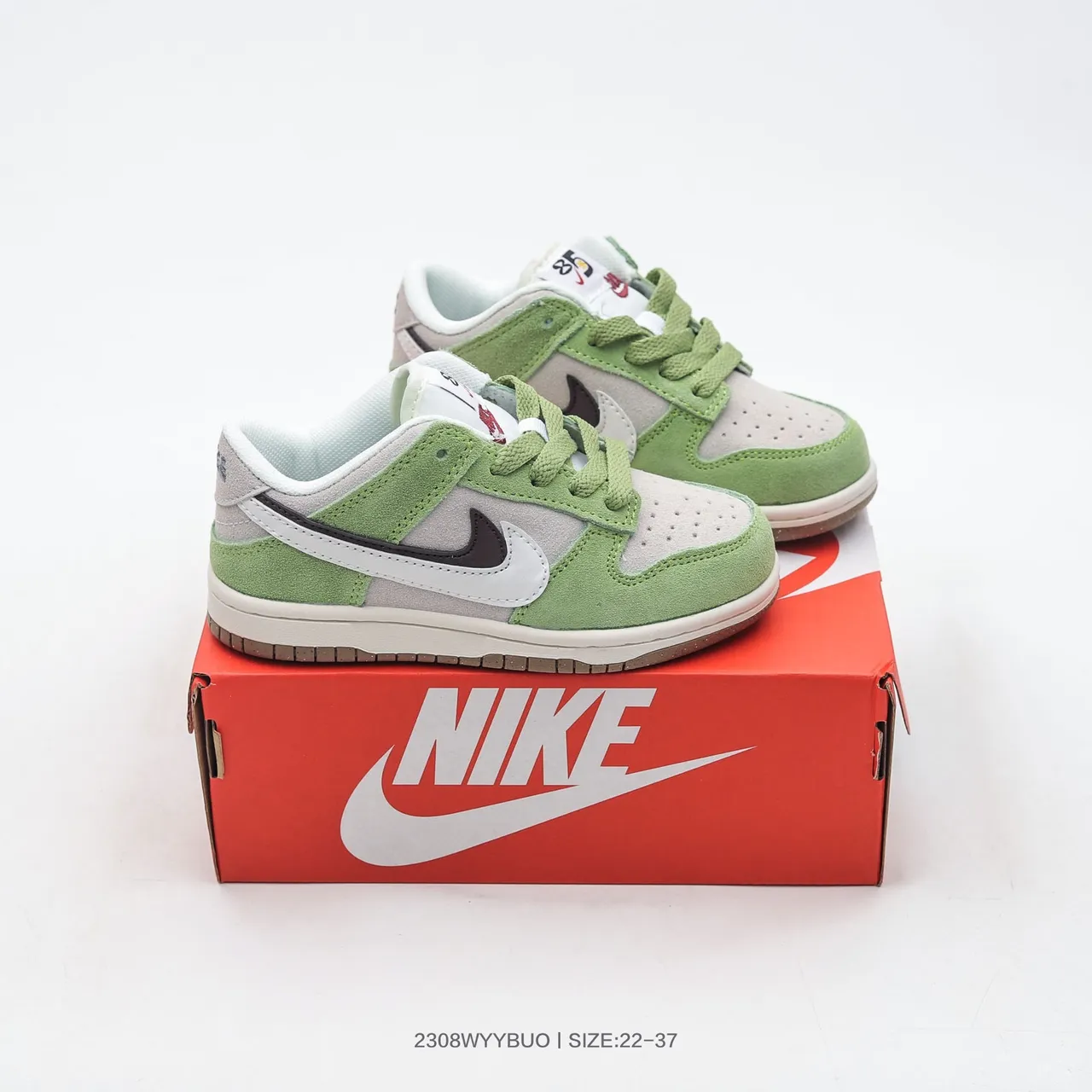 Nike Dunk Low Beige Black Light Blue Skateboard Shoes 14