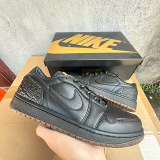 Nike Dunk Low Black Embossed Heel Lifestyle Sneakers