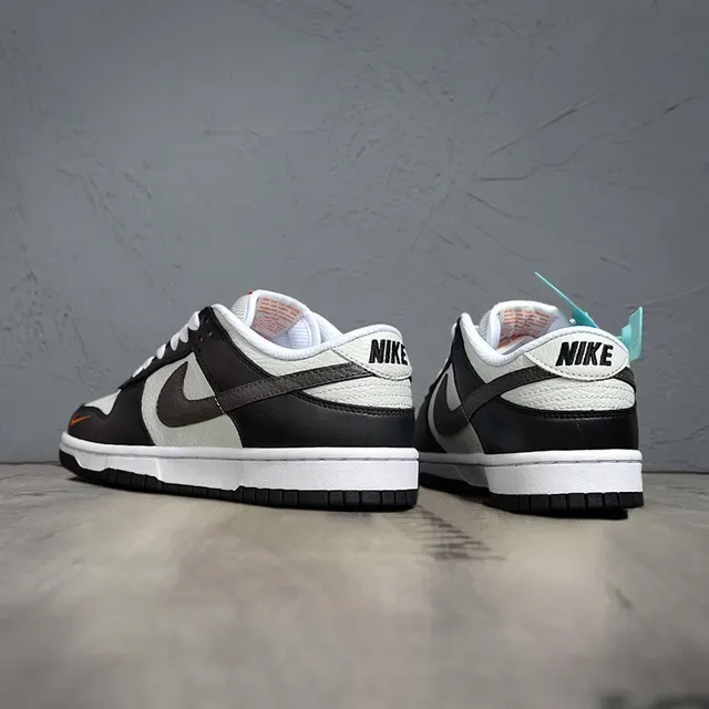 Nike Dunk Low Black Gray Orange Lifestyle Sneakers 4