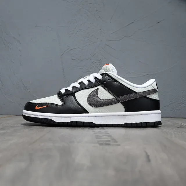 Nike Dunk Low Black Gray Orange Lifestyle Sneakers 7