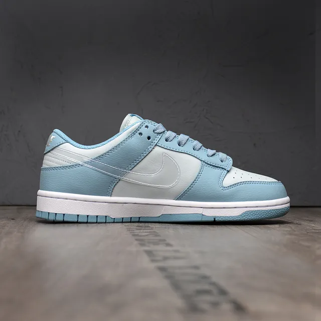Nike Dunk Low Blue White Perforated Toe Lifestyle Sneakers 6