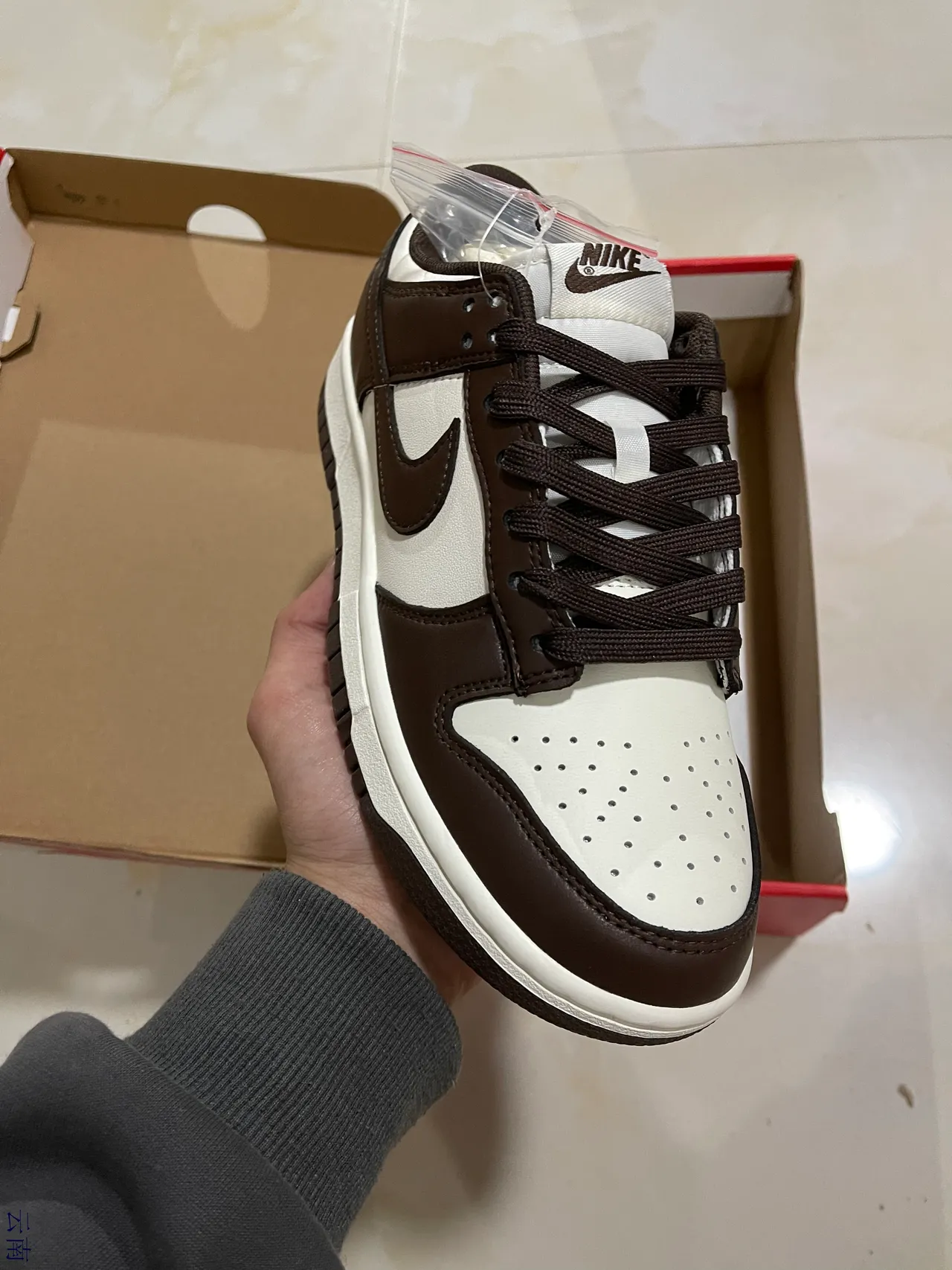 Nike Dunk Low Brown and White Lifestyle Sneakers 3