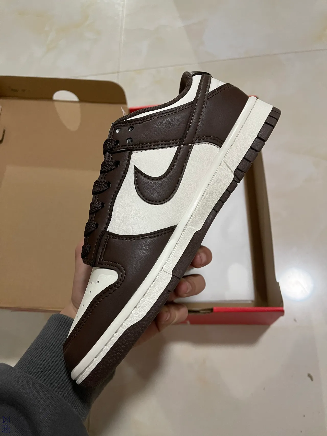 Nike Dunk Low Brown and White Lifestyle Sneakers 5
