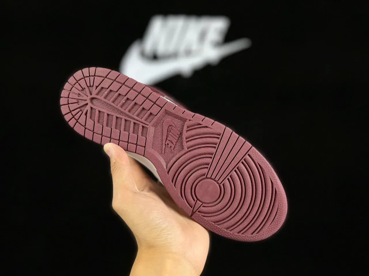 Nike Dunk Low Burgundy and White Lifestyle Sneakers 2