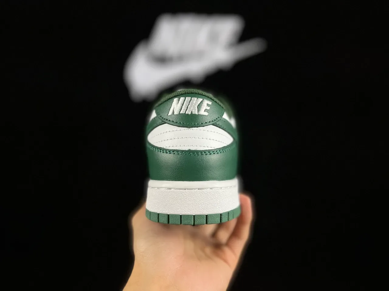 Nike Dunk Low Green and White Lifestyle Sneakers 6