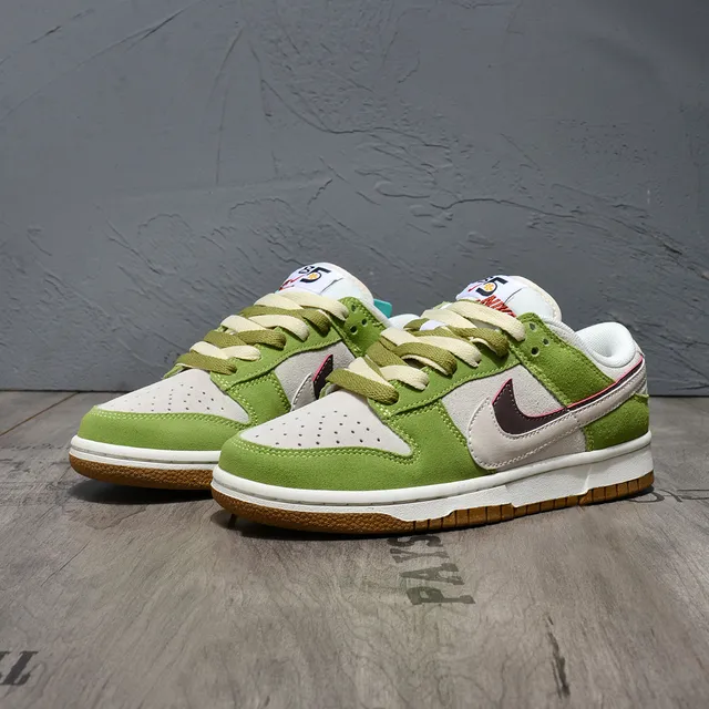 Nike Dunk Low Lime Green White Lifestyle Sneakers 4