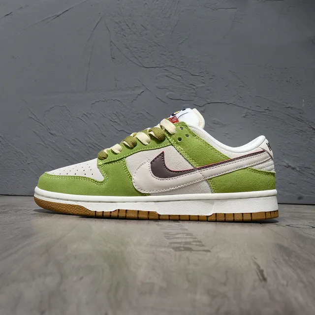 Nike Dunk Low Lime Green White Lifestyle Sneakers 7