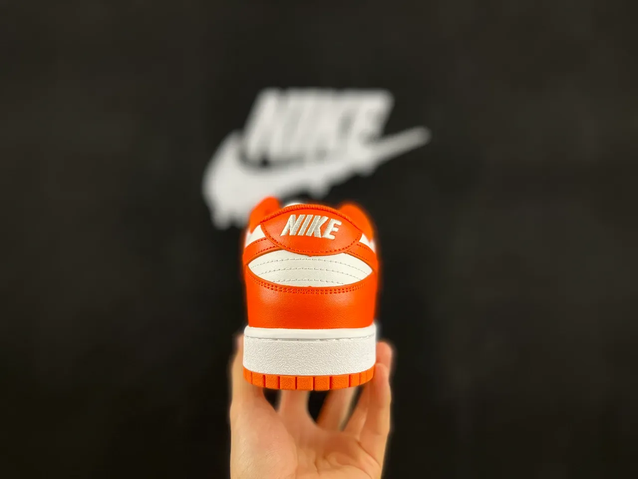 Nike Dunk Low Orange and White Lifestyle Sneakers 3