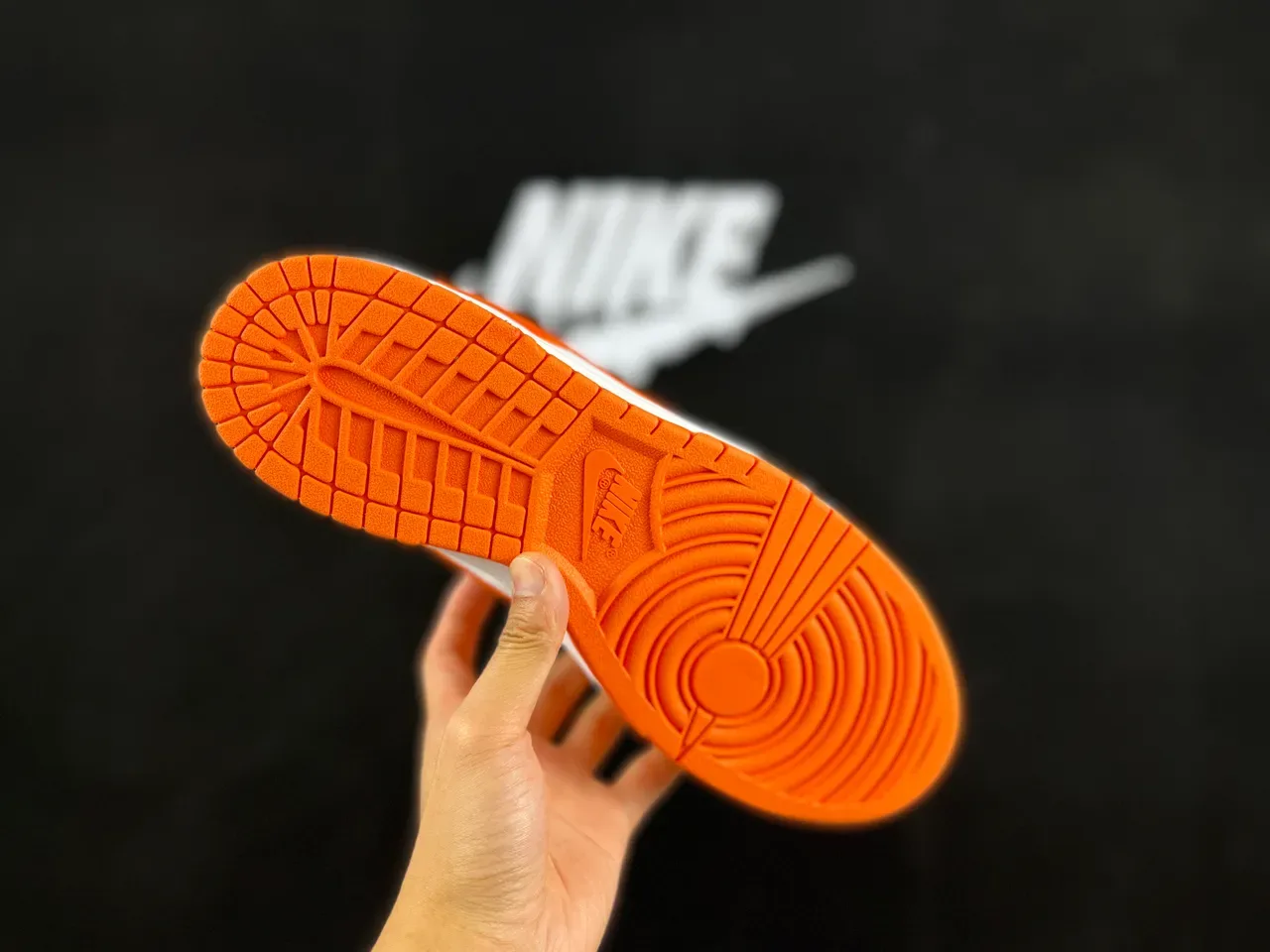 Nike Dunk Low Orange and White Lifestyle Sneakers 4