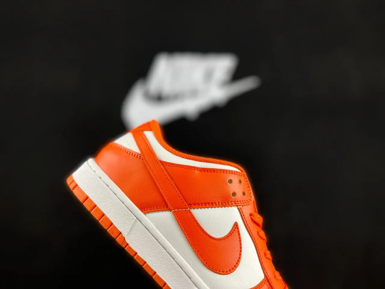 Nike Dunk Low Orange and White Lifestyle Sneakers 5
