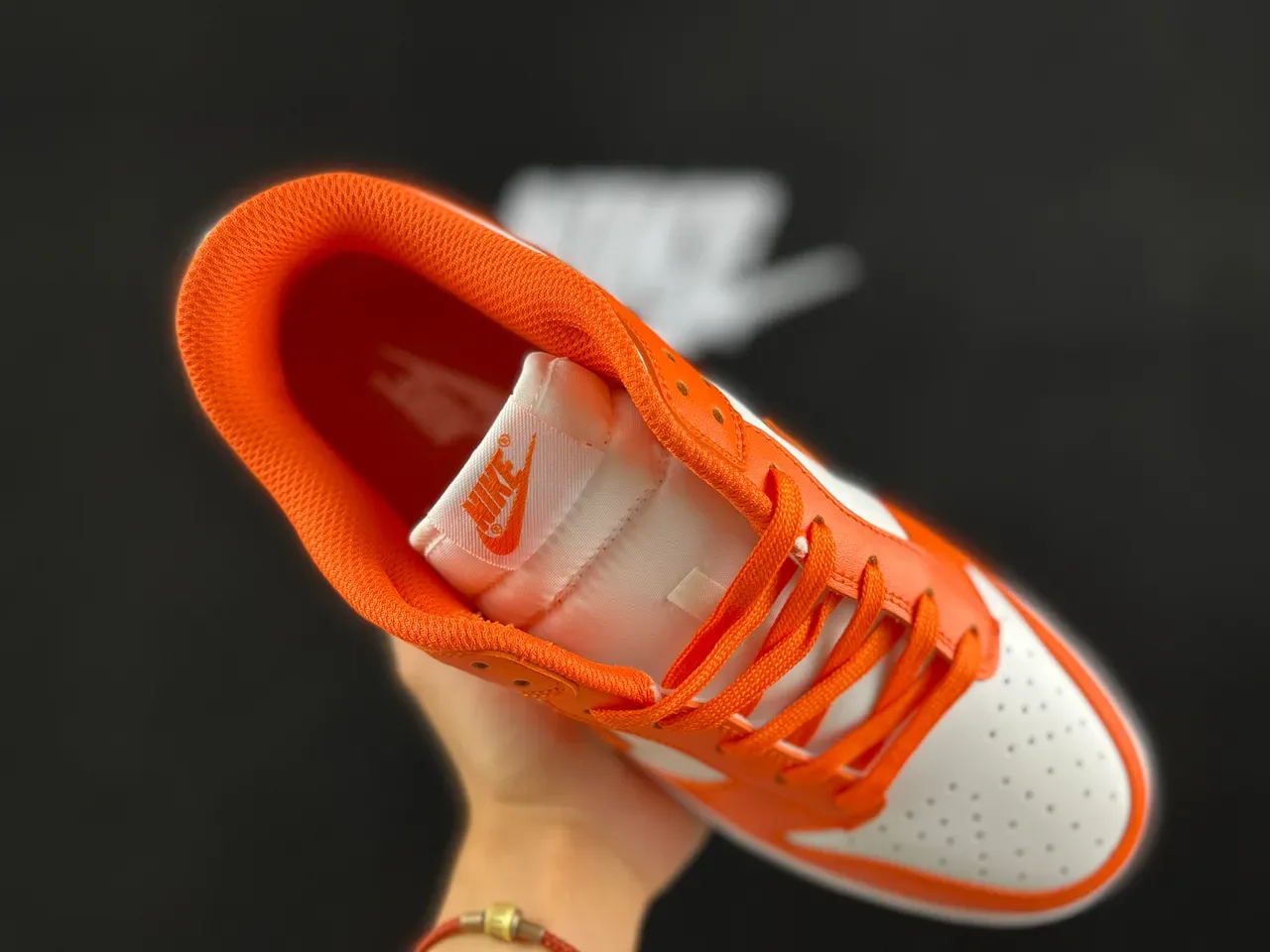 Nike Dunk Low Orange and White Lifestyle Sneakers 6