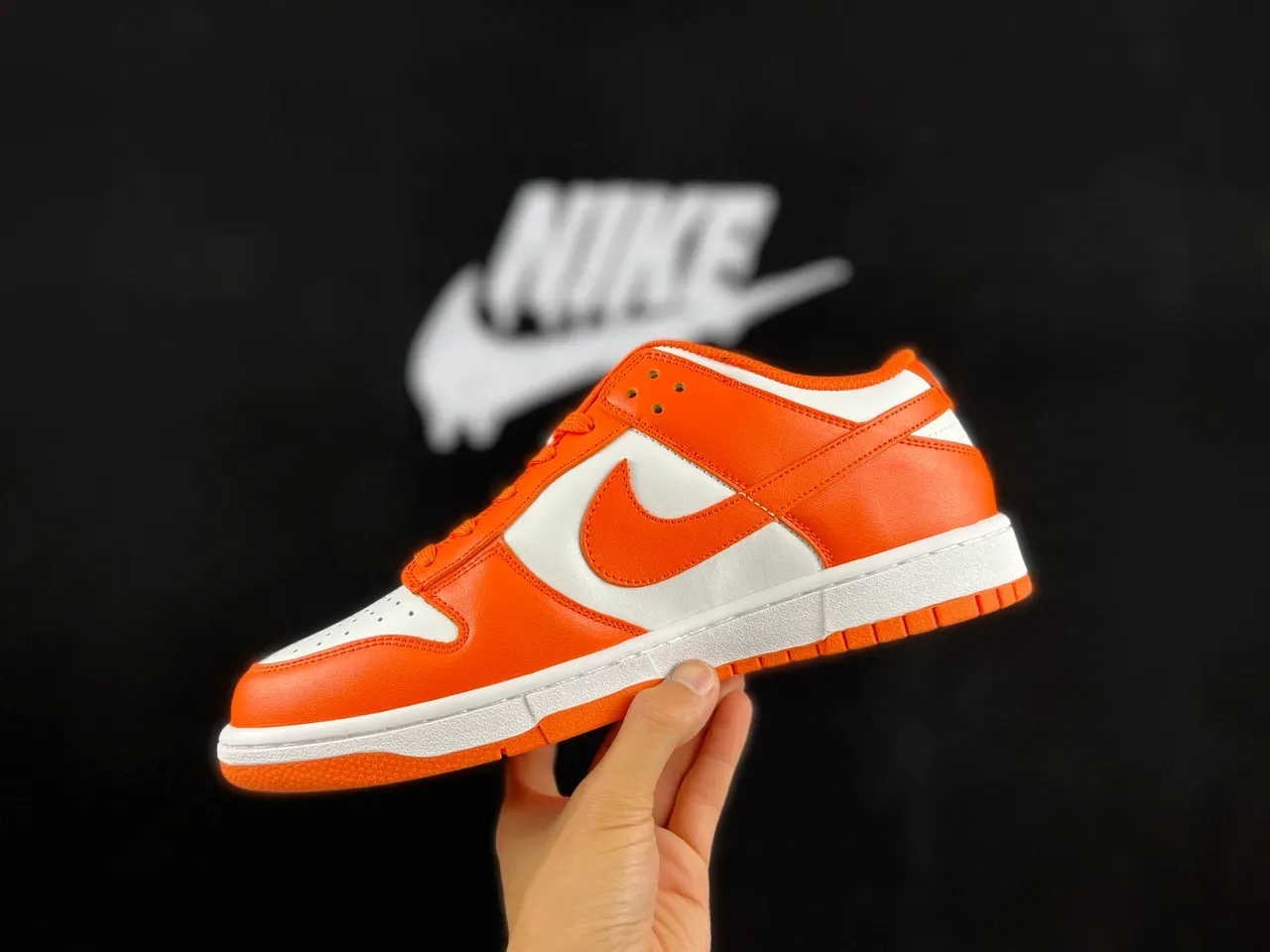 Nike Dunk Low Orange and White Lifestyle Sneakers 7