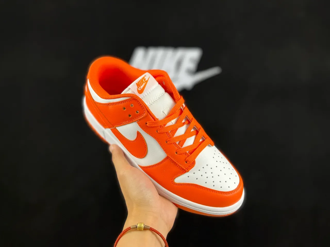 Nike Dunk Low Orange and White Lifestyle Sneakers 9