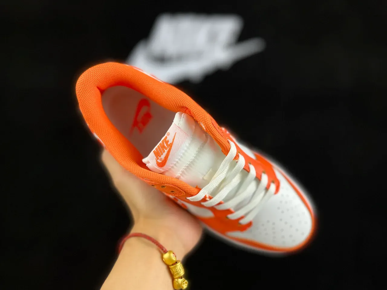 Nike Dunk Low Orange Bandana Print Lifestyle Sneakers 3