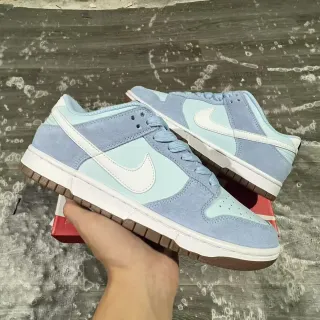 Nike Dunk Low Pastel Blue Mint Suede Lifestyle Sneakers