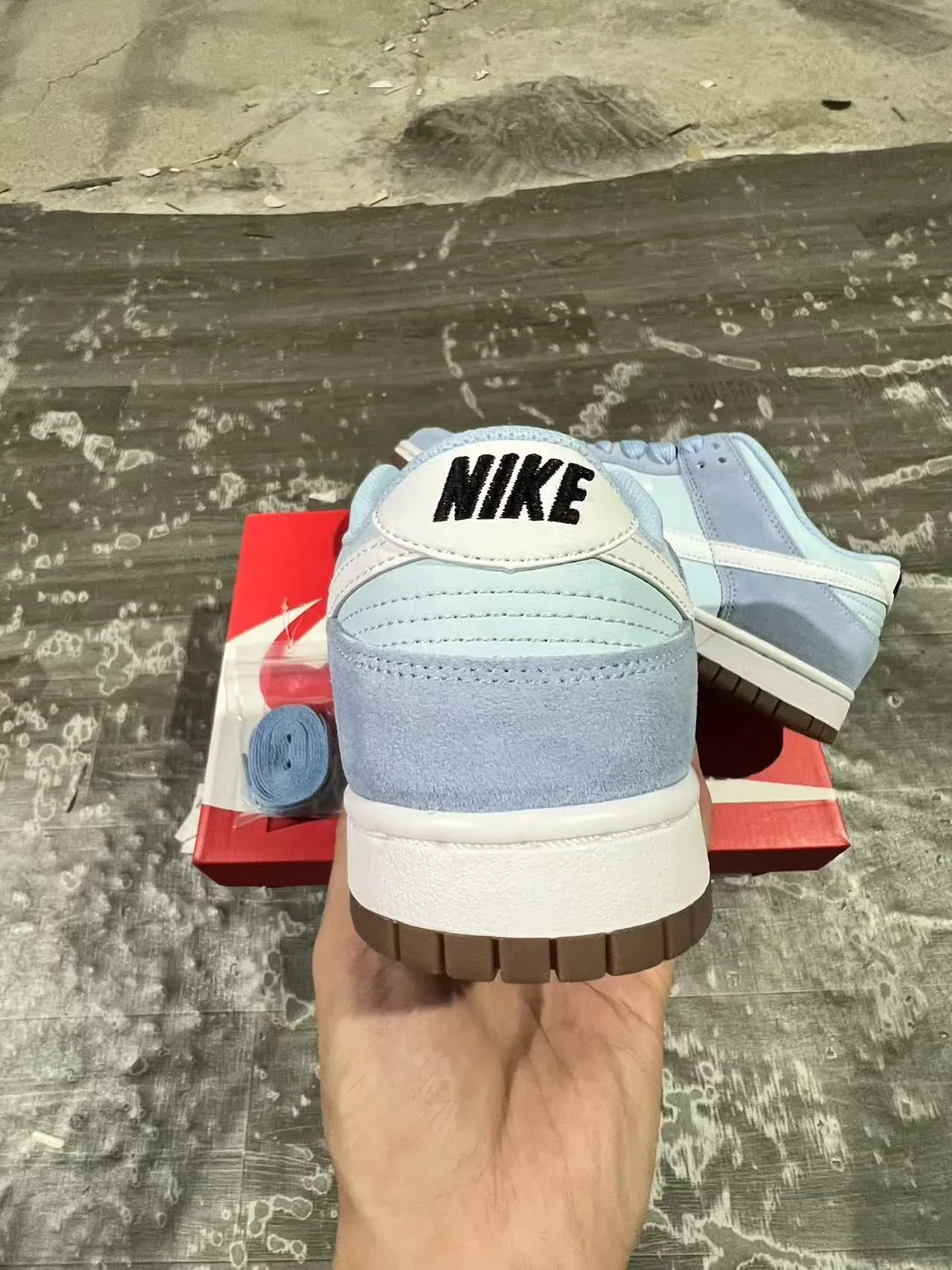 Nike Dunk Low Pastel Blue Mint Suede Lifestyle Sneakers 7