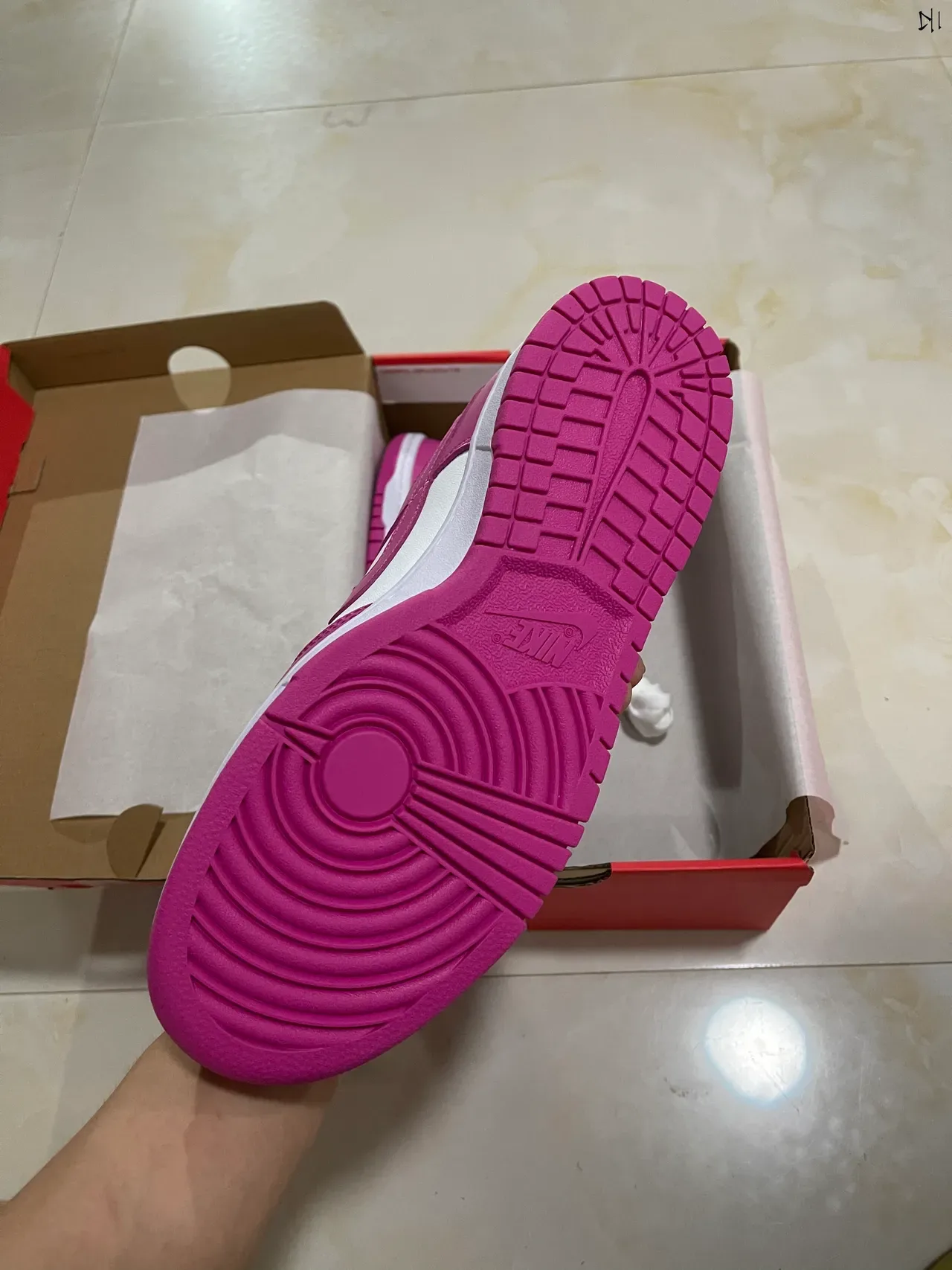Nike Dunk Low Pink and White Lifestyle Sneakers 5