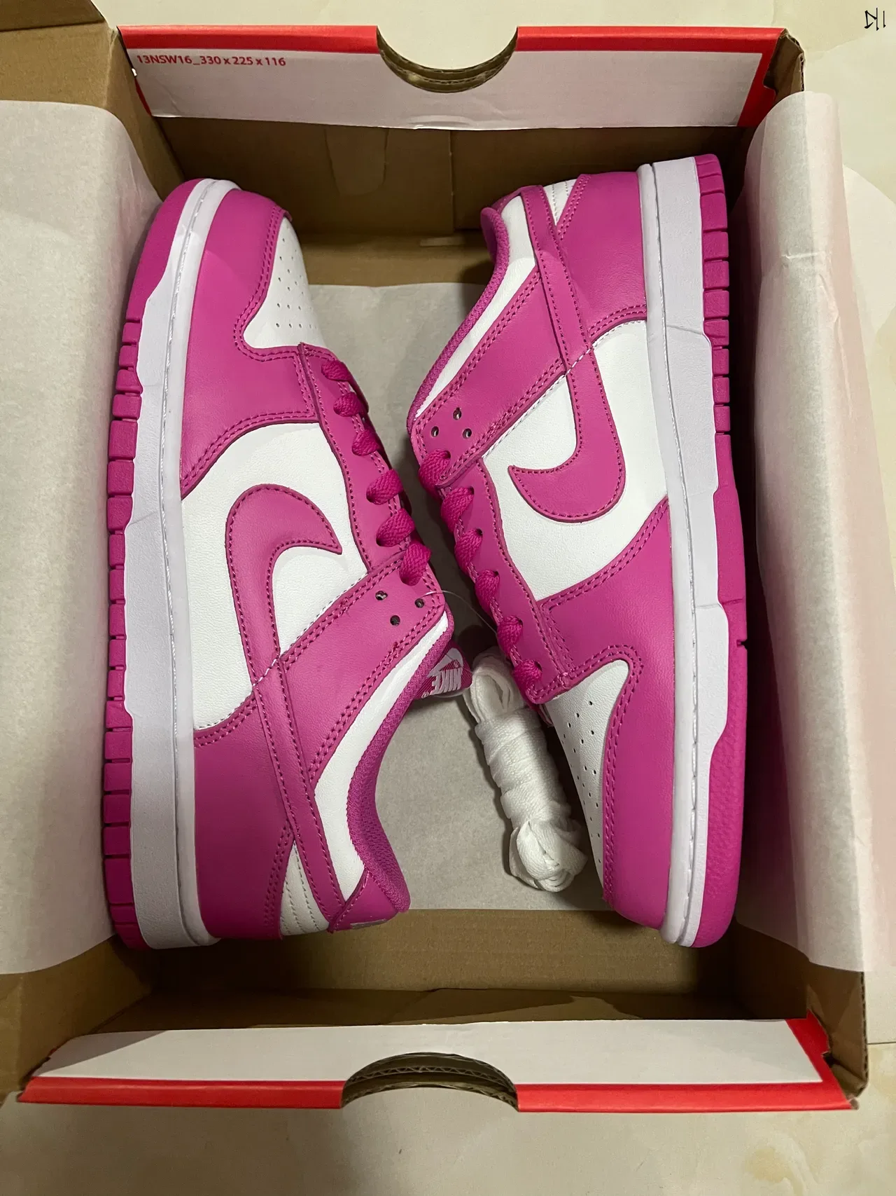 Nike Dunk Low Pink and White Lifestyle Sneakers 7