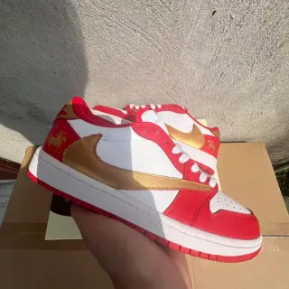 Nike Dunk Low Red White Gold Chinese New Year লাইফস্টাইল স্নিকার
