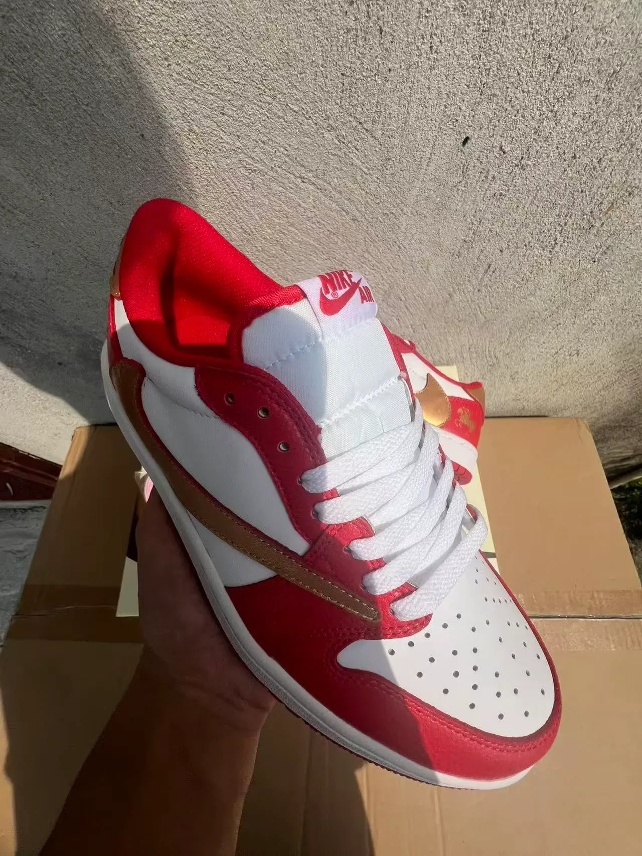 Nike Dunk Low Red White Gold Chinese New Year Lifestyle Sneakers 2