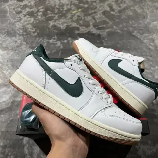 Nike Dunk Low White Dark Green Gum Lifestyle Sneakers