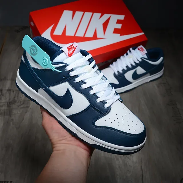 Nike Dunk Low White Navy Lifestyle Sneakers 2