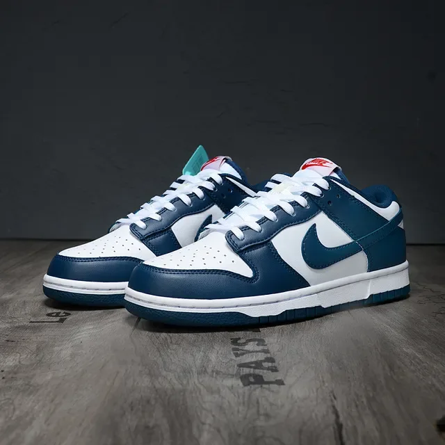 Nike Dunk Low White Navy Lifestyle Sneakers 5