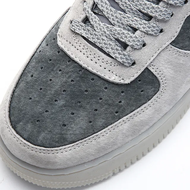 Nike Gray Low-Top Suede And Nubuck Upper Lifestyle Sneakers 5