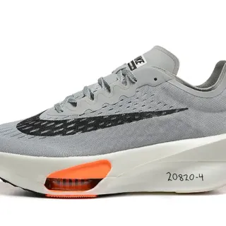 Nike Gris Orange Tige Knit Engineered Asymétrique Sculpté Semelle Intermédiaire Chaussures de Course