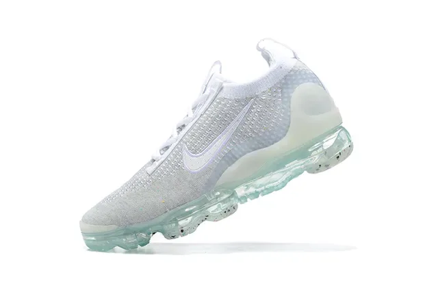 Nike Gray Transparent Engineered Knit Upper Full-Length Visible Air Unit Sole Lifestyle Sneakers 12