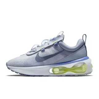 Nike Gray Yellow Mesh Upper Visible Air Cushioning Running Shoes