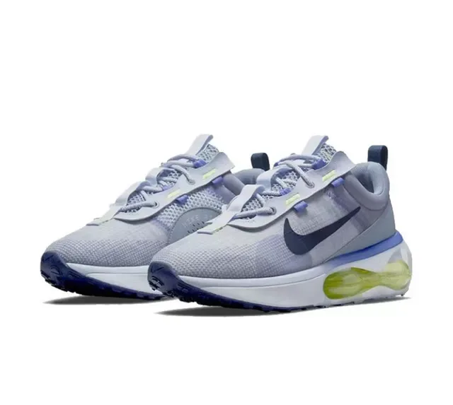 Nike Gray Yellow Mesh Upper Visible Air Cushioning Running Shoes 3
