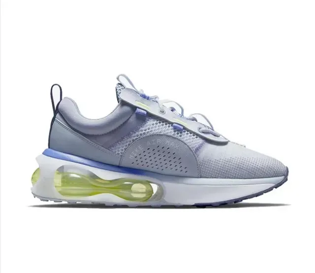 Nike Gray Yellow Mesh Upper Visible Air Cushioning Running Shoes 5