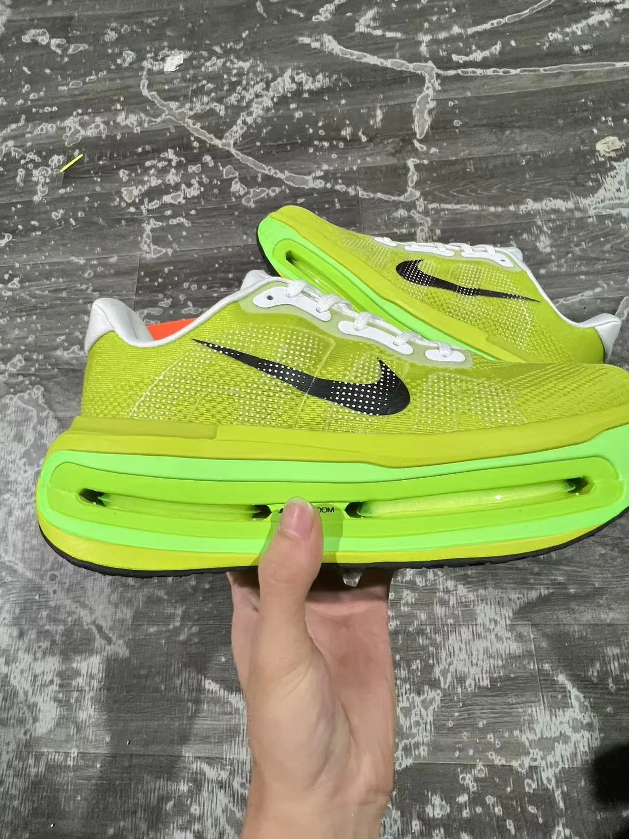 Nike Vert Noir Pleine Longueur Visible Air Zoom Unit Haut En Maille Perforé Chaussures De Course 5